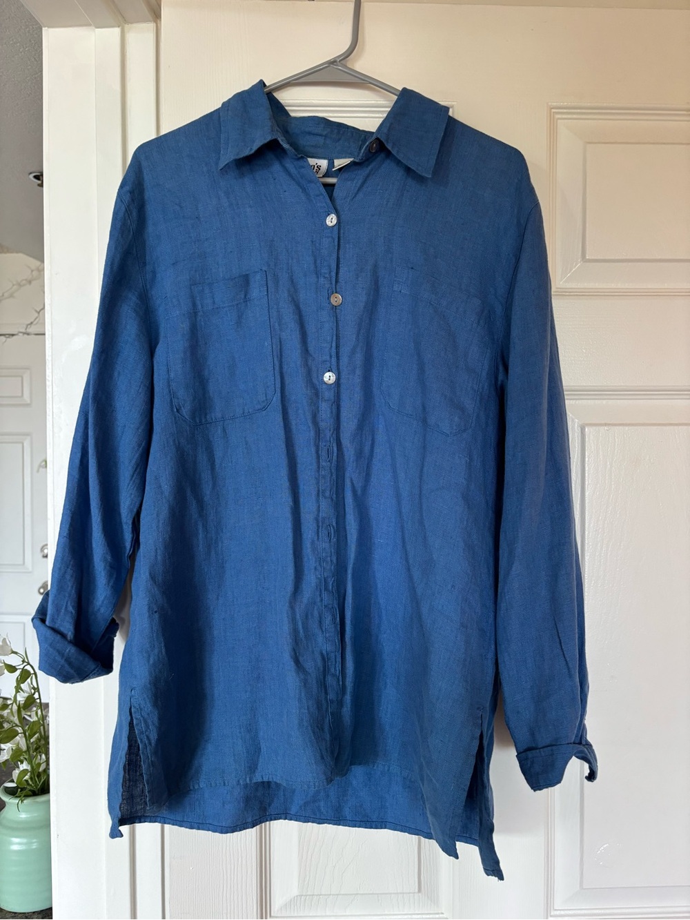 Casual Button-Up Shirt in Blue